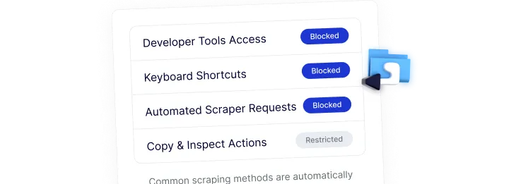 reduce content scraping