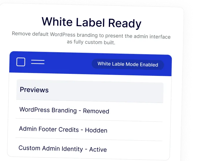 Branded Admin Interface For WordPress 8 white label ready