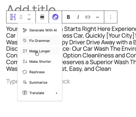 Introducing AI in Nexter Blocks, New Code Snippets & More 11 make longer