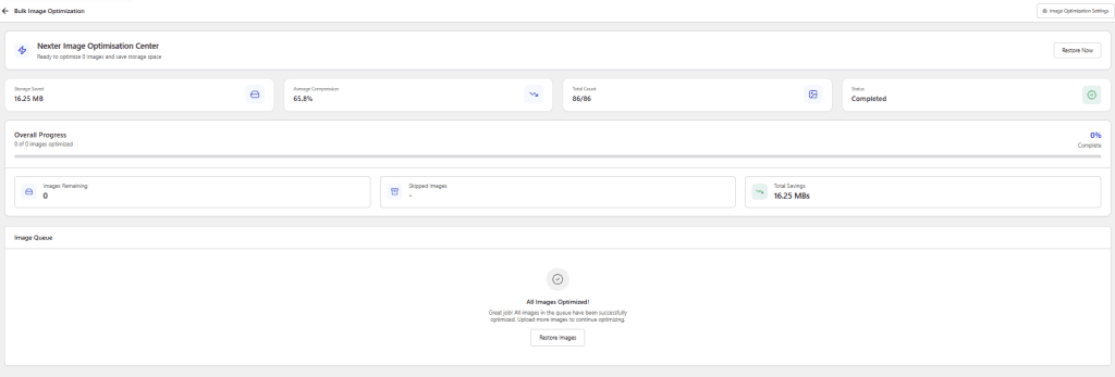 bulk image optimization setting 1