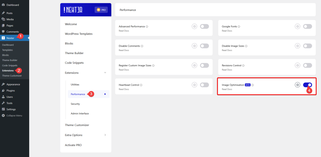 enable image optimise