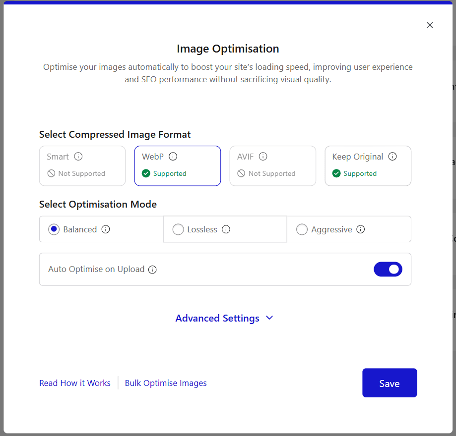 image optimization setting 1
