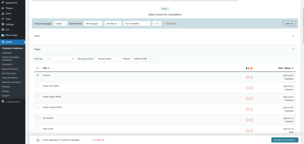 How to Use WPML to Translate Nexter Blocks? 12 wpml translation setting 1