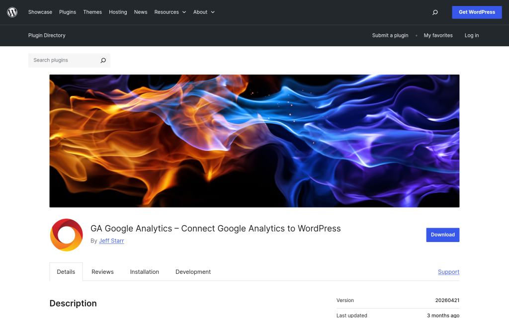 GA Google Analytics plugin by Jeff Starr on the WordPress plugin directory