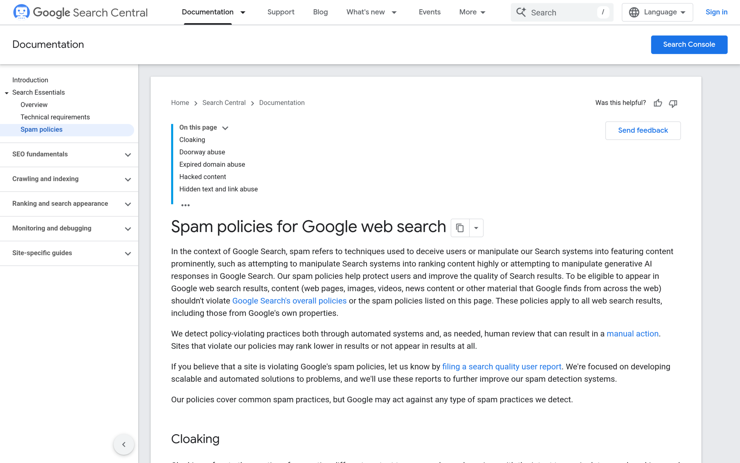 Google Search scaled content abuse spam policy definition