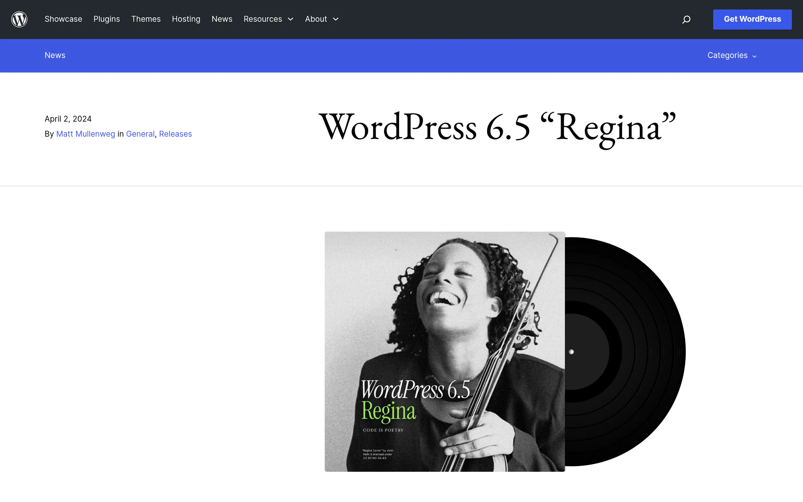 WordPress 6.5 Font Library announcement for installing local and Google Fonts