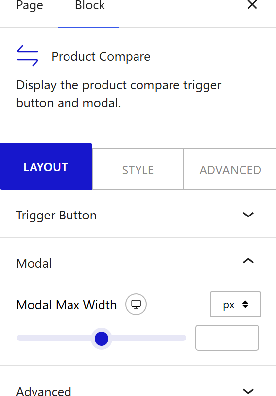 How to Use the Product Compare Block in WordPress - settings