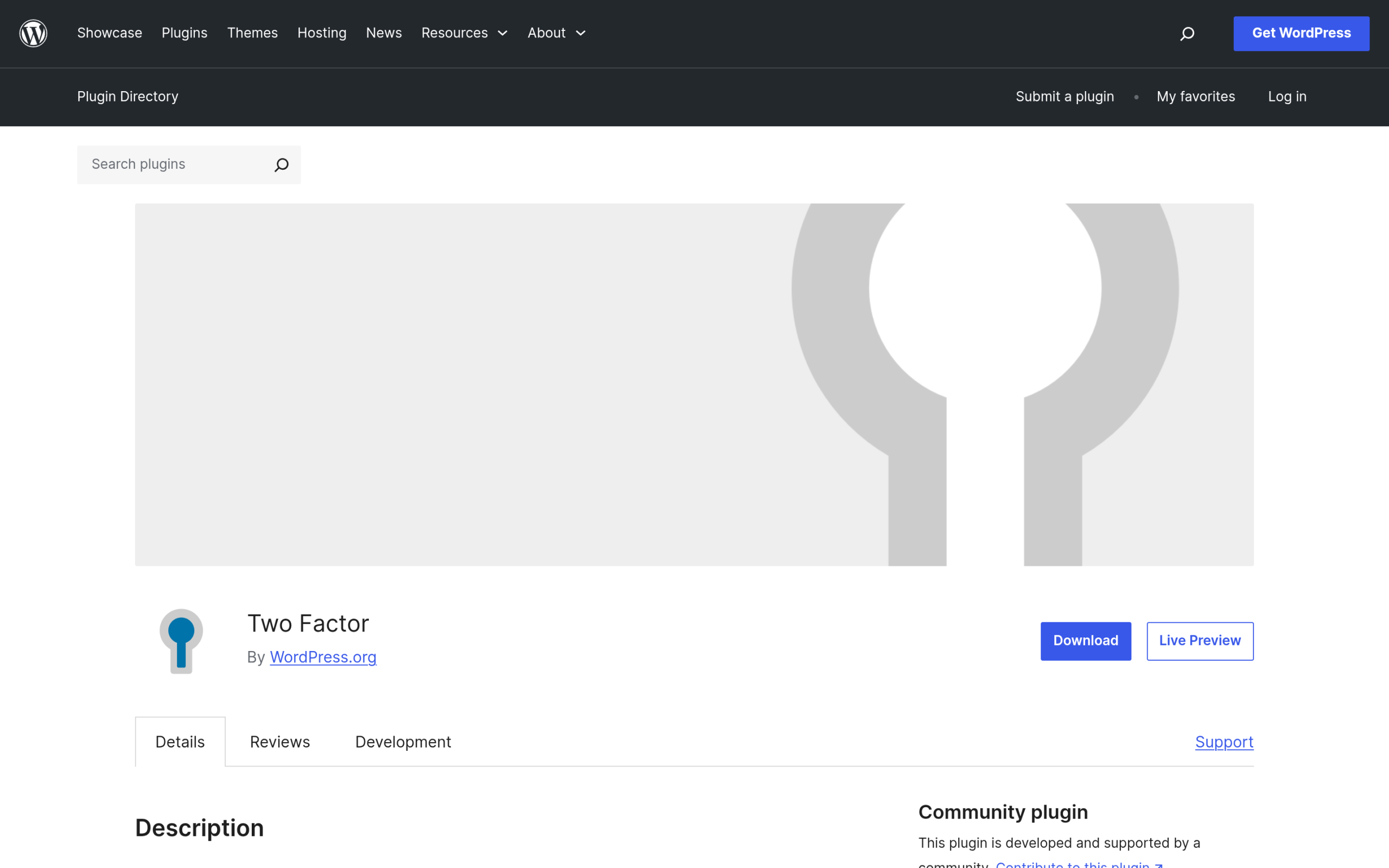 Two Factor plugin on WordPress.org with 100,000+ active installs