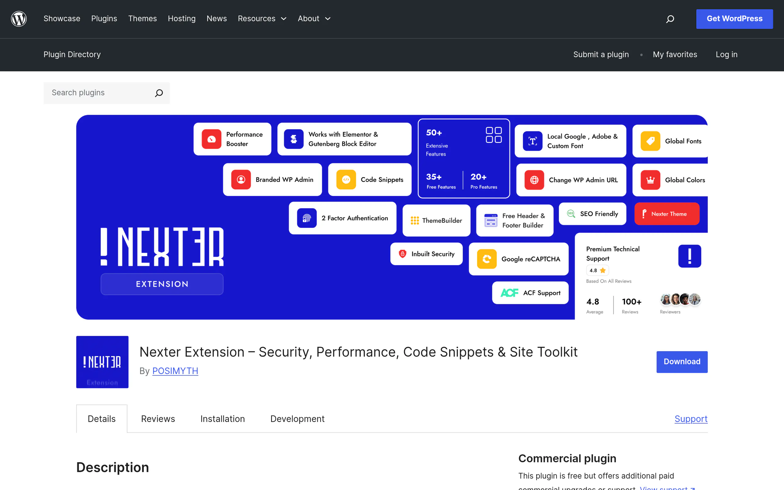 Nexter Extension custom font uploads feature on WordPress.org