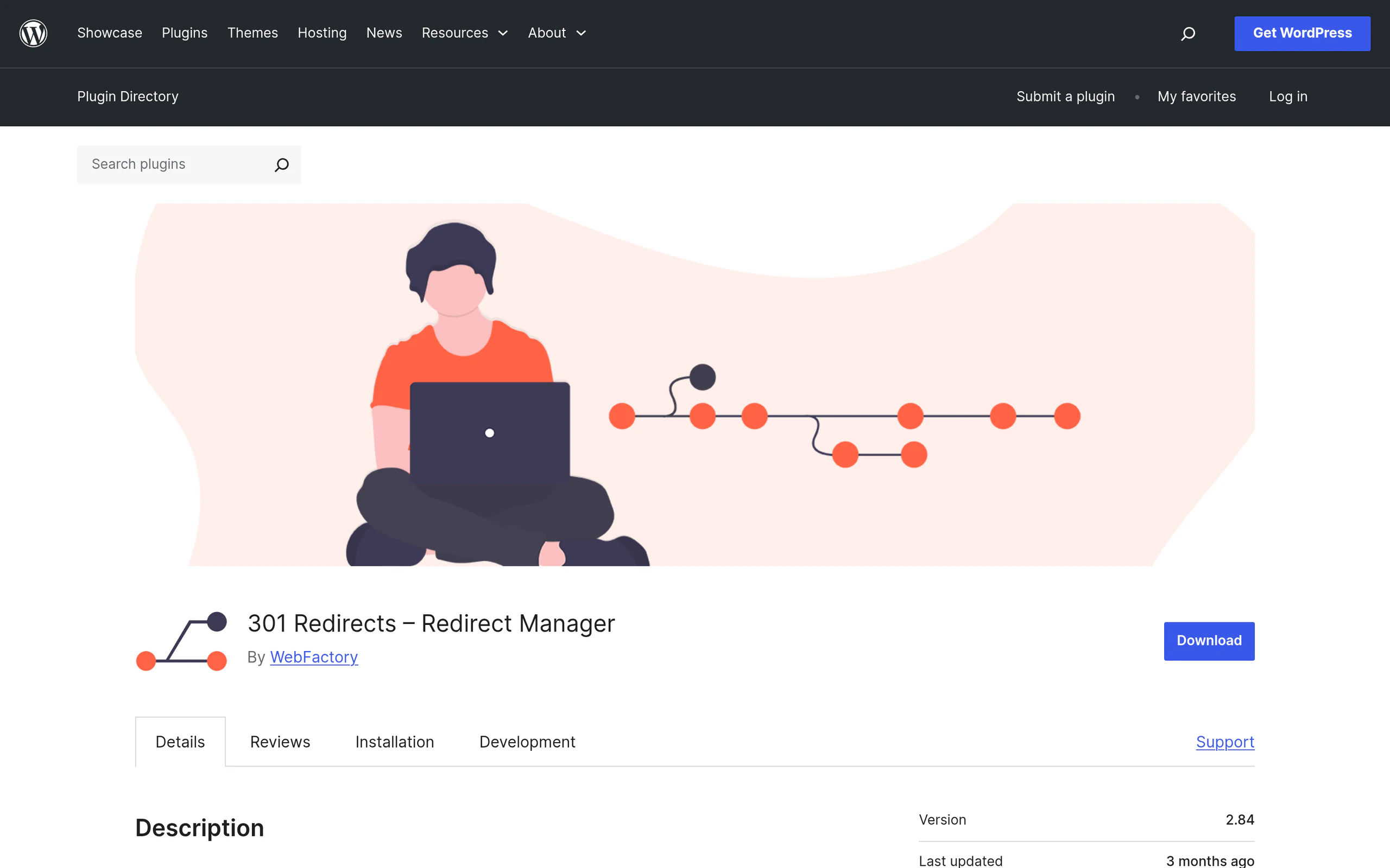 301 Redirects Easy Redirect Manager plugin on WordPress.org