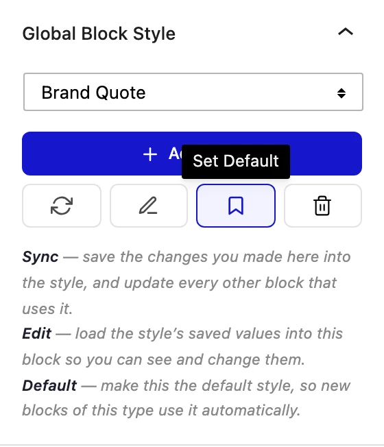 Naming the global style