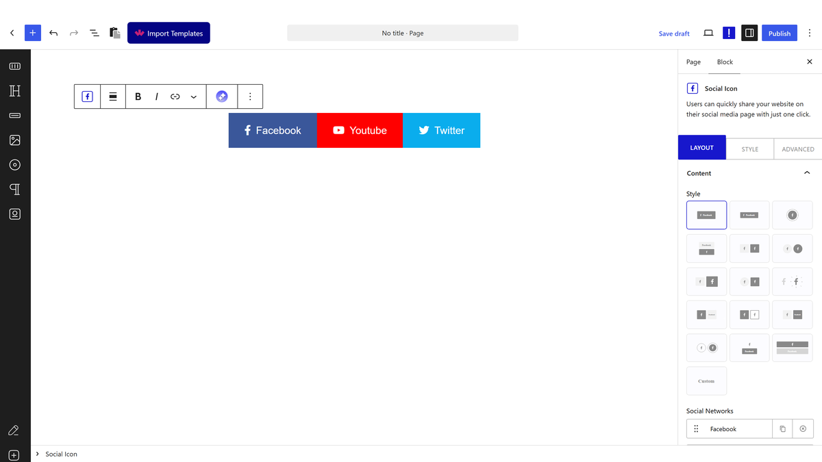 Adding the social networks