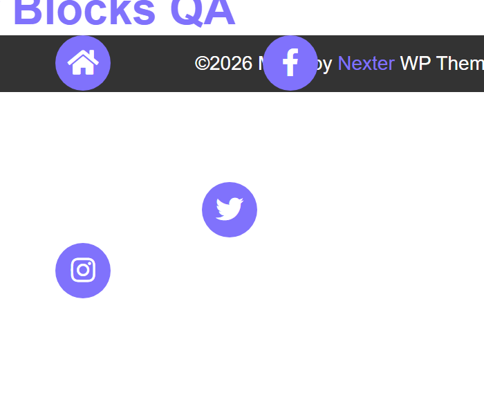 A published circle menu fanned open, showing its icons around the toggle button
