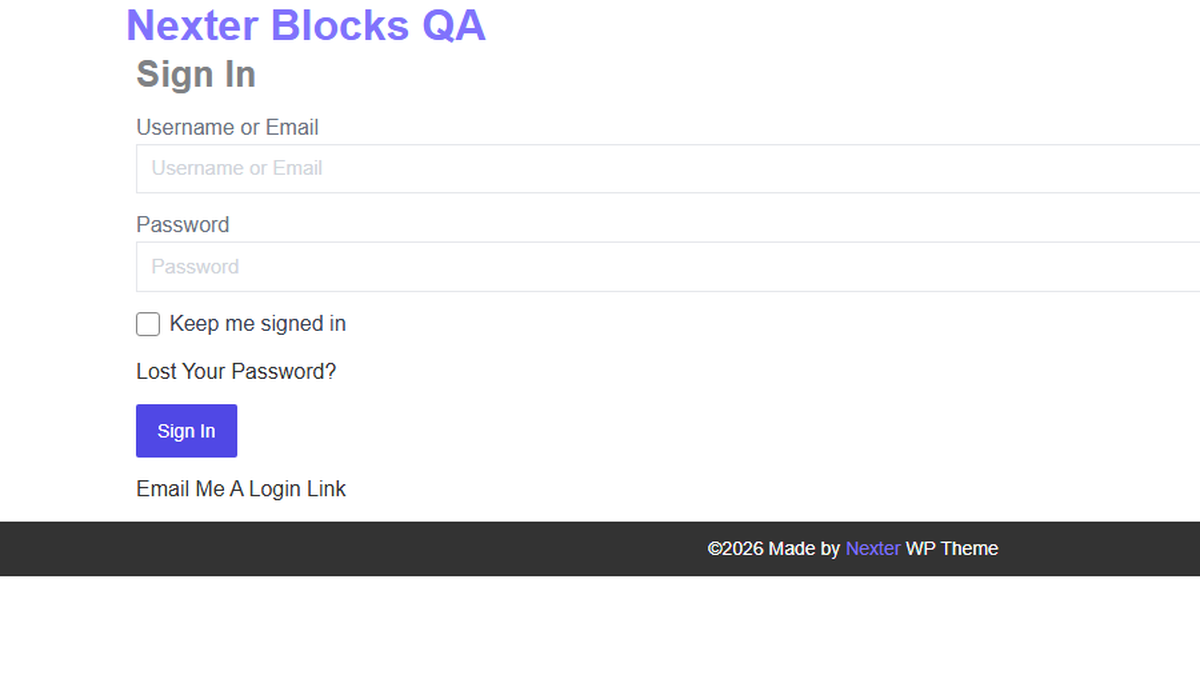 A sign-in form offering an emailed login link