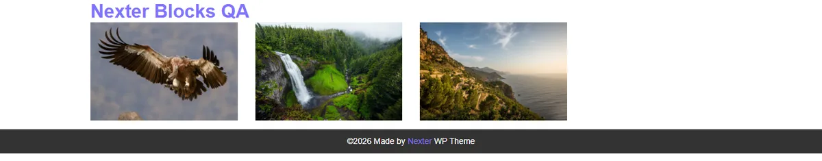 A video gallery with three videos from different sources