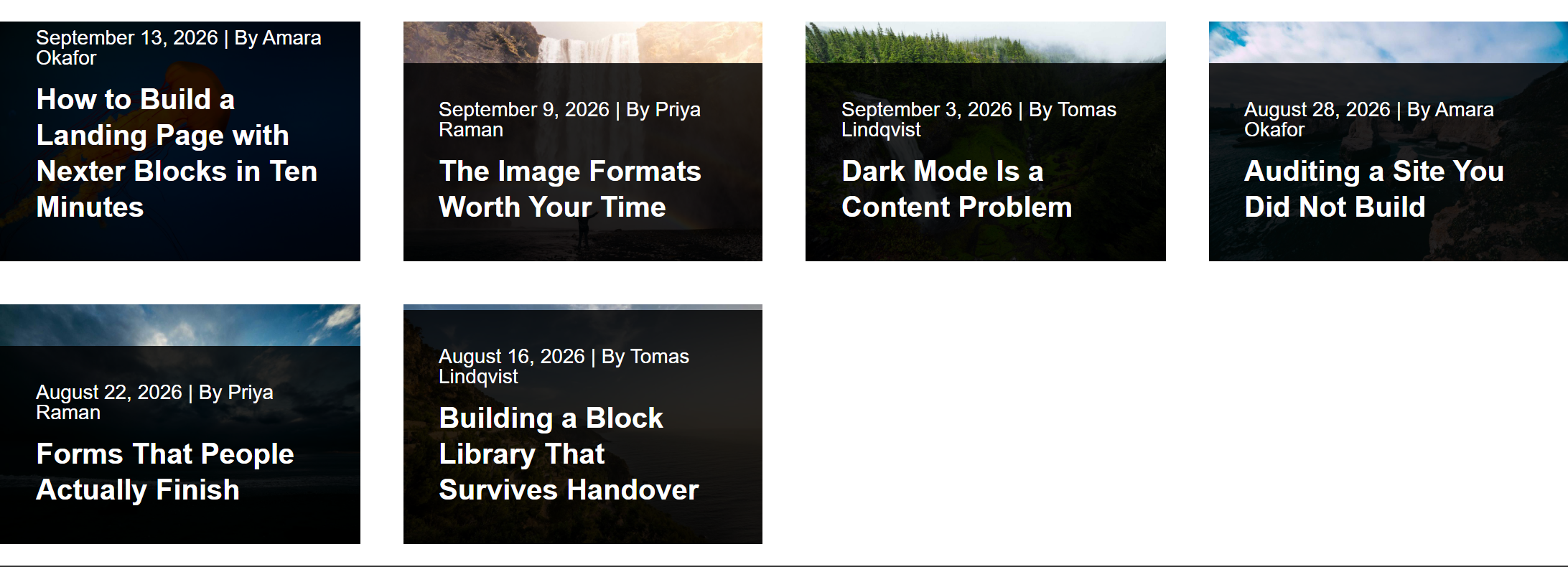 The published listing