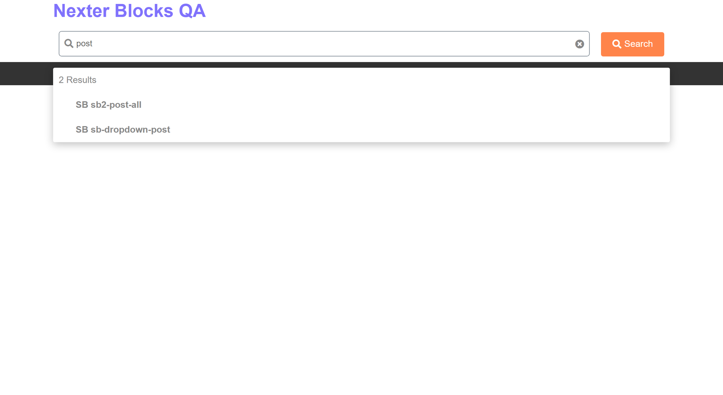 Paginated search results