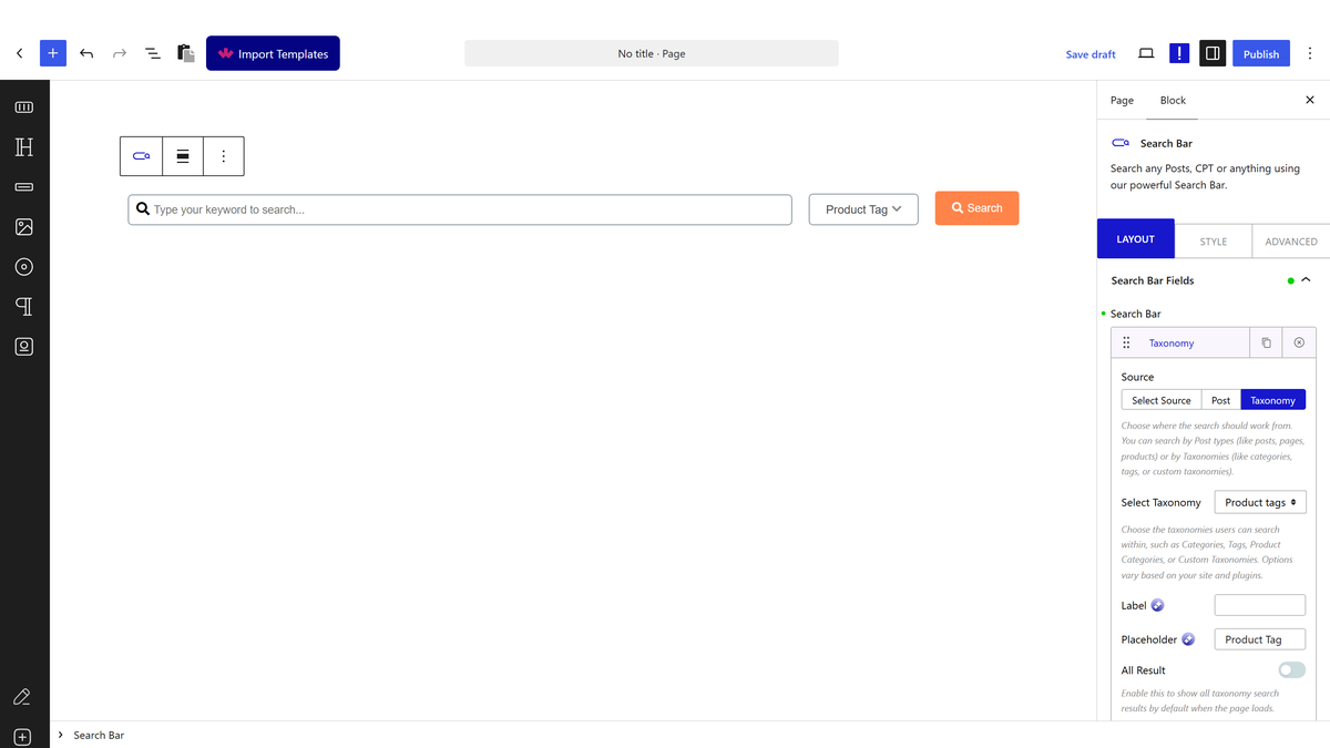 Adding a taxonomy filter field