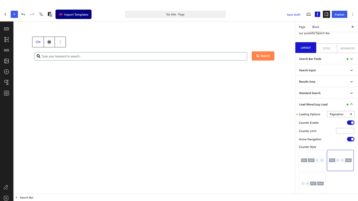 Results per page