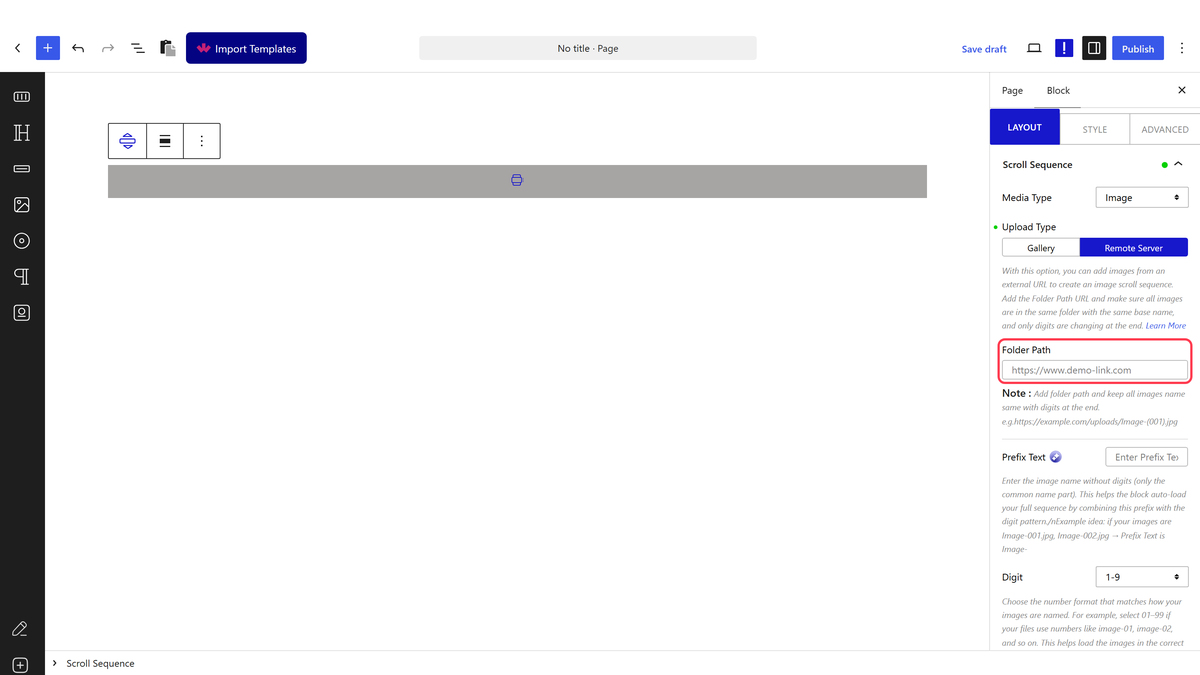 The Remote Server option