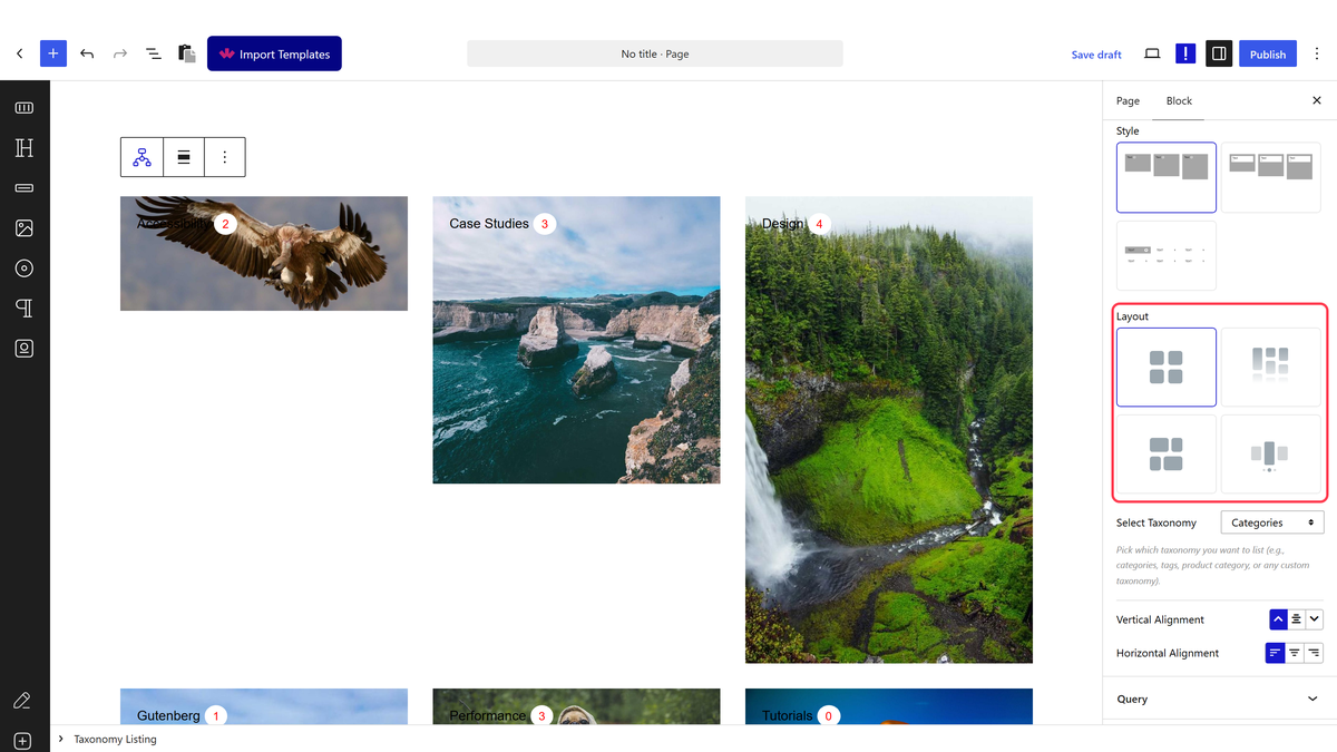 Choosing a layout