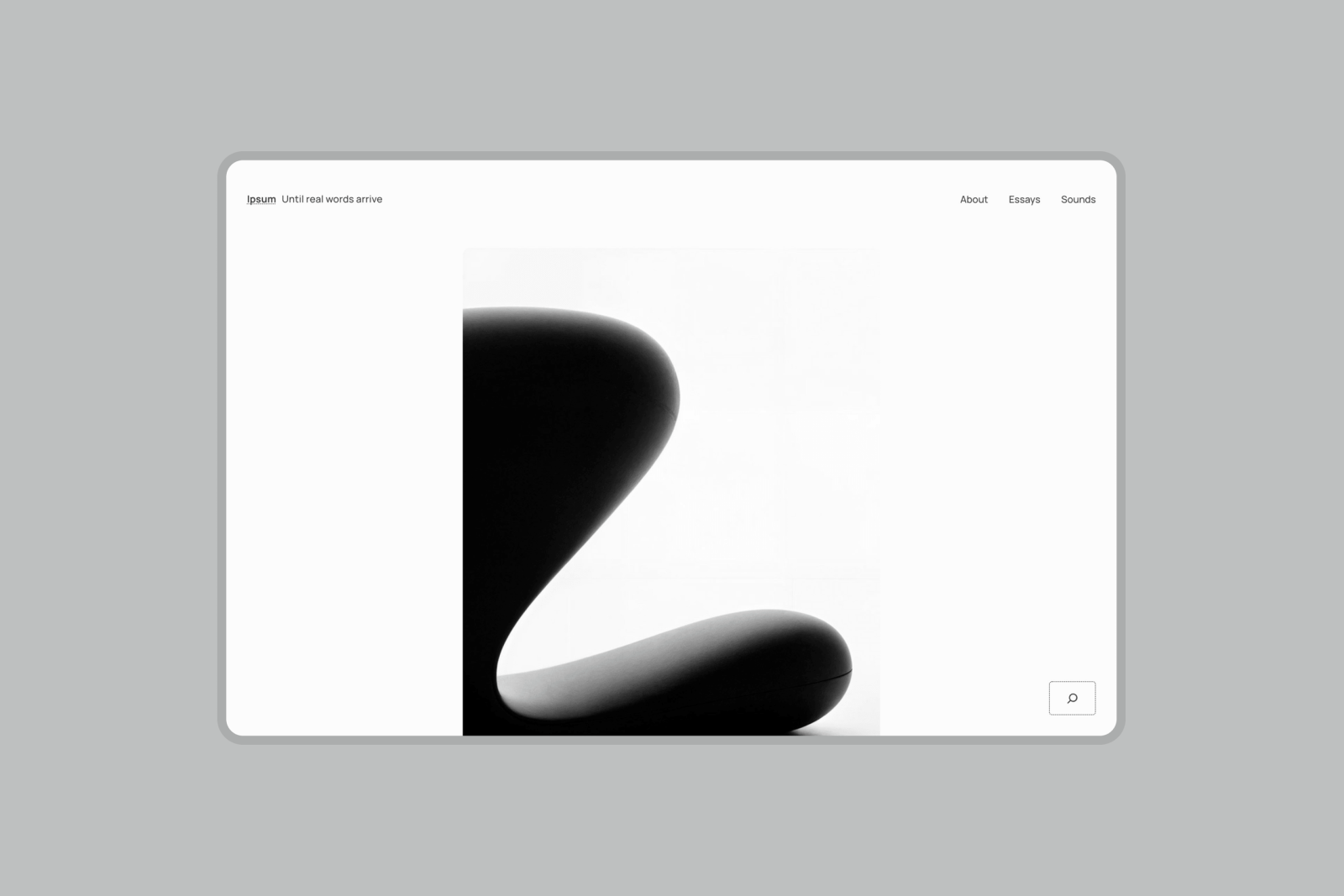 Ipsum, the proposed WordPress 7.2 default theme, shown on a laptop mockup